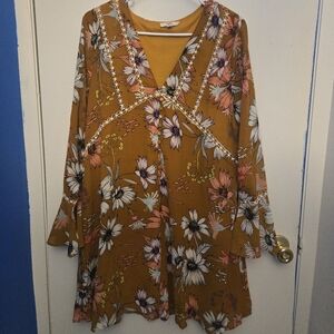 Flowy Flower Print Dress